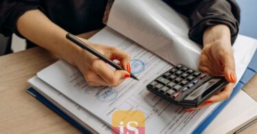 accountant desk documents