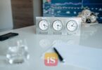 clock office desk