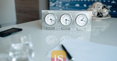 clock office desk