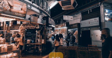 food market stalls
