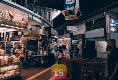 food market stalls