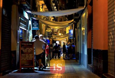 night street lights city