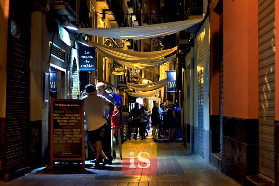 night street lights city