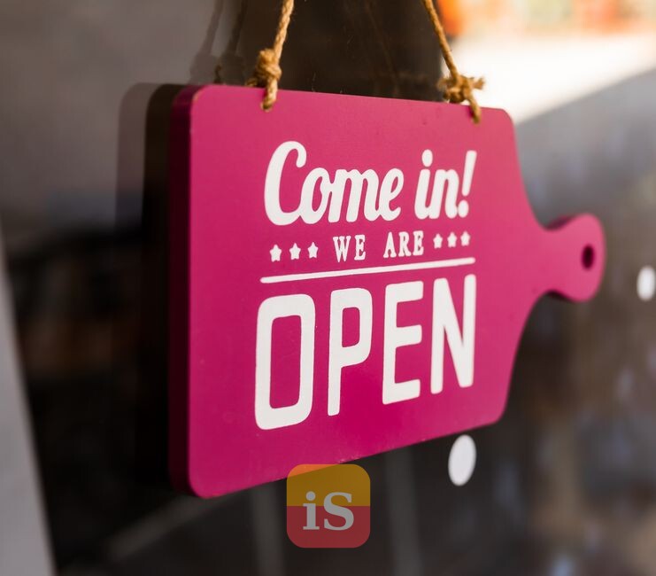 shop window sign